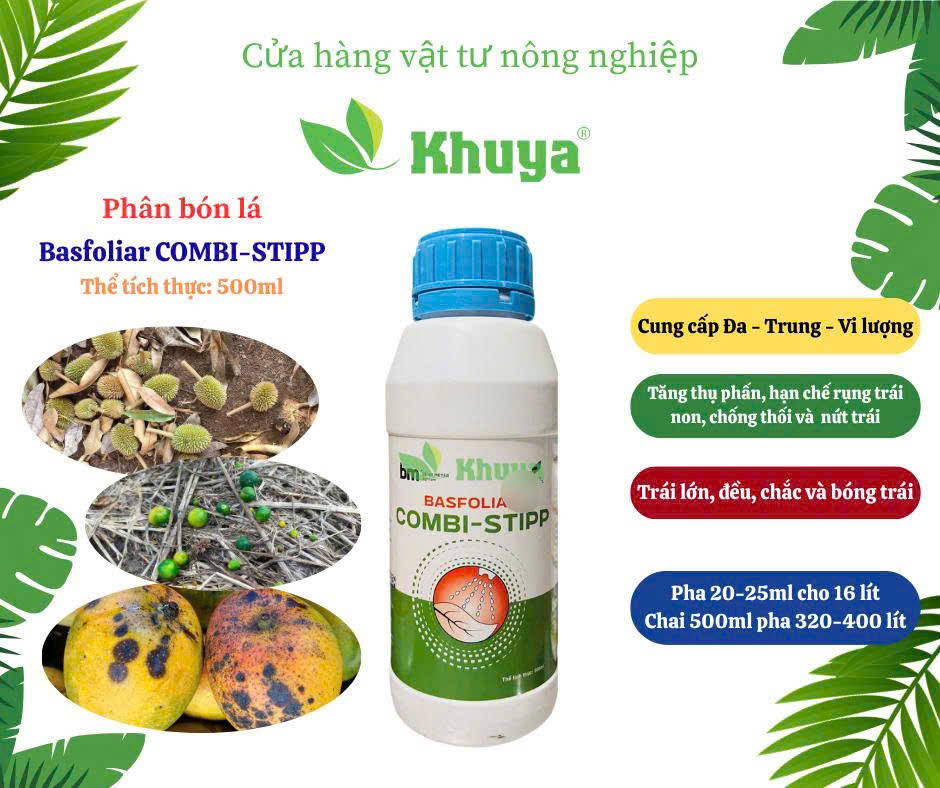 Phân bón lá Basfoliar Combi Stipp 500ml Tăng Thụ Phấn - Ngừa Rụng Trái Non