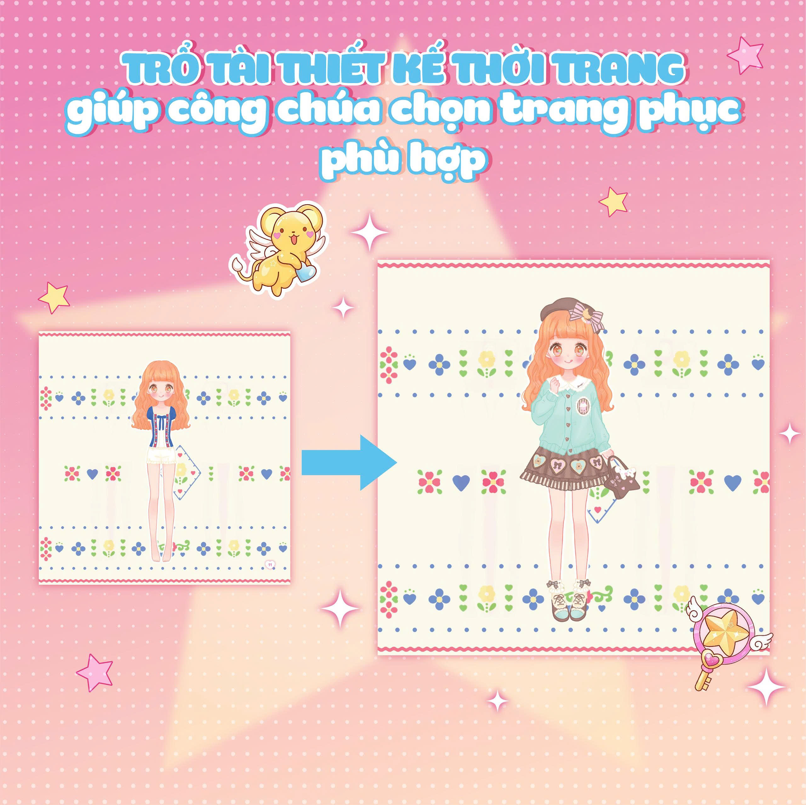 Thời Trang Anime (100+ Stickers Dễ Thương) - Sách Bóc Dán Sticker Thời Trang Cho Bé Gái - ảnh 4