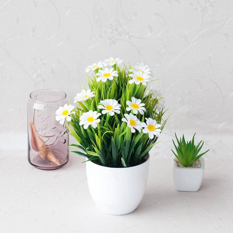 Chậu hoa thủy tiên 27cm xinh xắn dễ thương trang trí nhà cửa, nhà hàng, quán café-Hoa giả