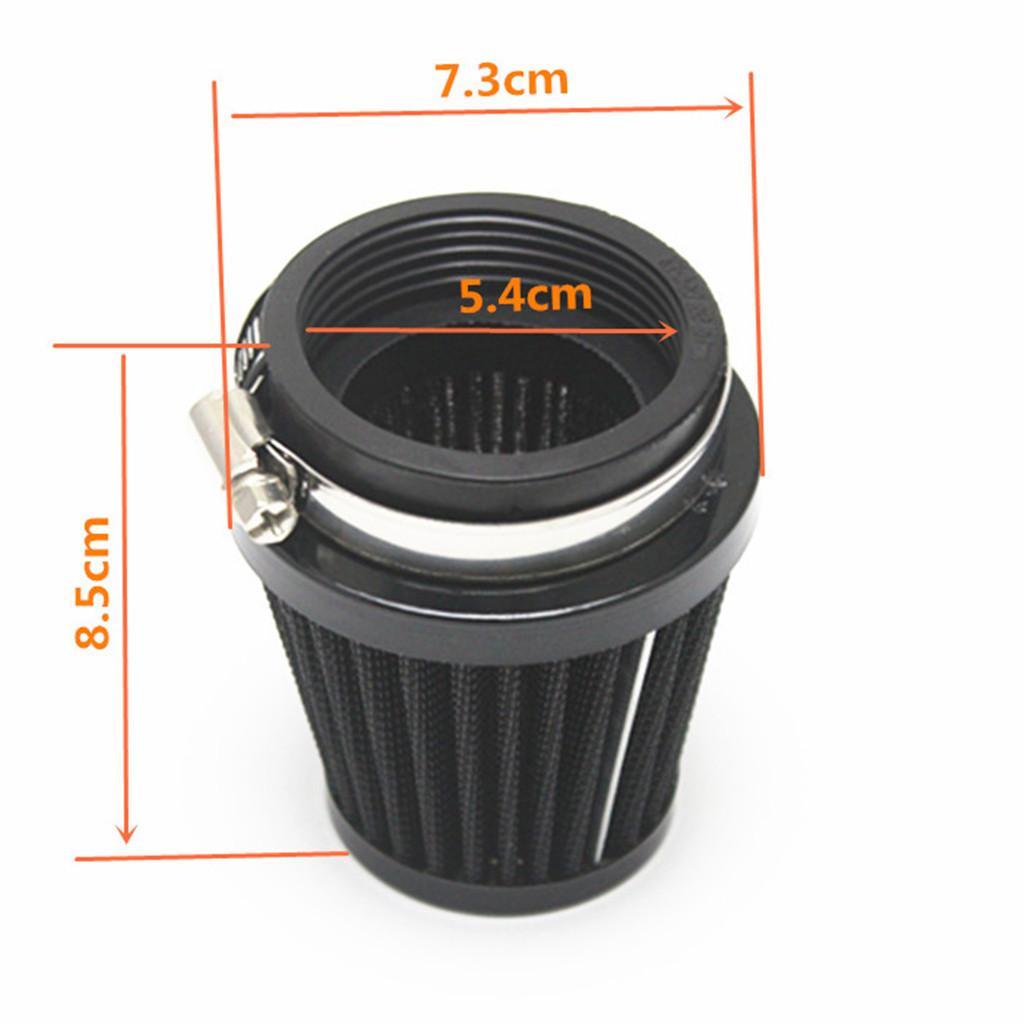 2Pcs 54mm Universal Filter Intake Air Cleaner System for Motorcycle ATV