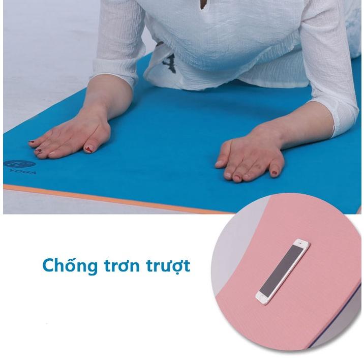 Thảm Tập Yoga 2 Lớp Cao Cấp Siêu Bám Chống Trơn Trượt Cao Cấp PIDO TT07