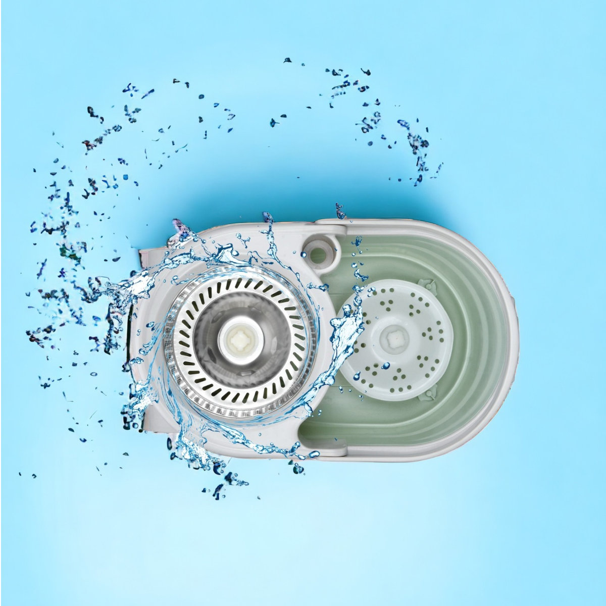 Bộ cây lau nhà cán Inox Bennix Thái Lan BN-888SM xoay 360 có bánh xe lớn