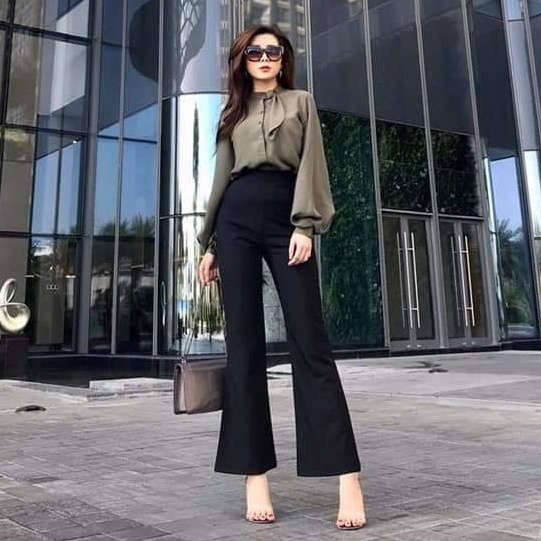 Quần tây ống LOE nữ chất tuyết mưa siêu sang chảnh