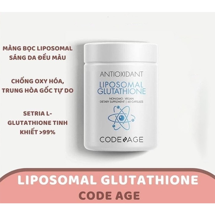 Viên Uống Hỗ Trợ Dưỡng Trắng Da, Giám Nám Liposomal Glutathione 60 viên