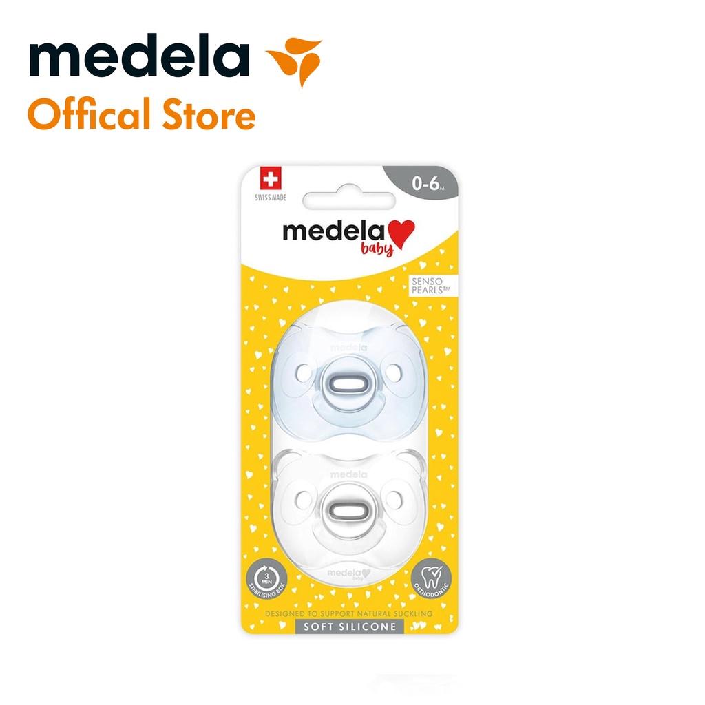 Ty ngậm Medela Baby Soft Silicon 0 - 6 tháng - Có hộp đựng tiệt trùng - Silicone mềm nguyên mảnh - Không chứa BPA