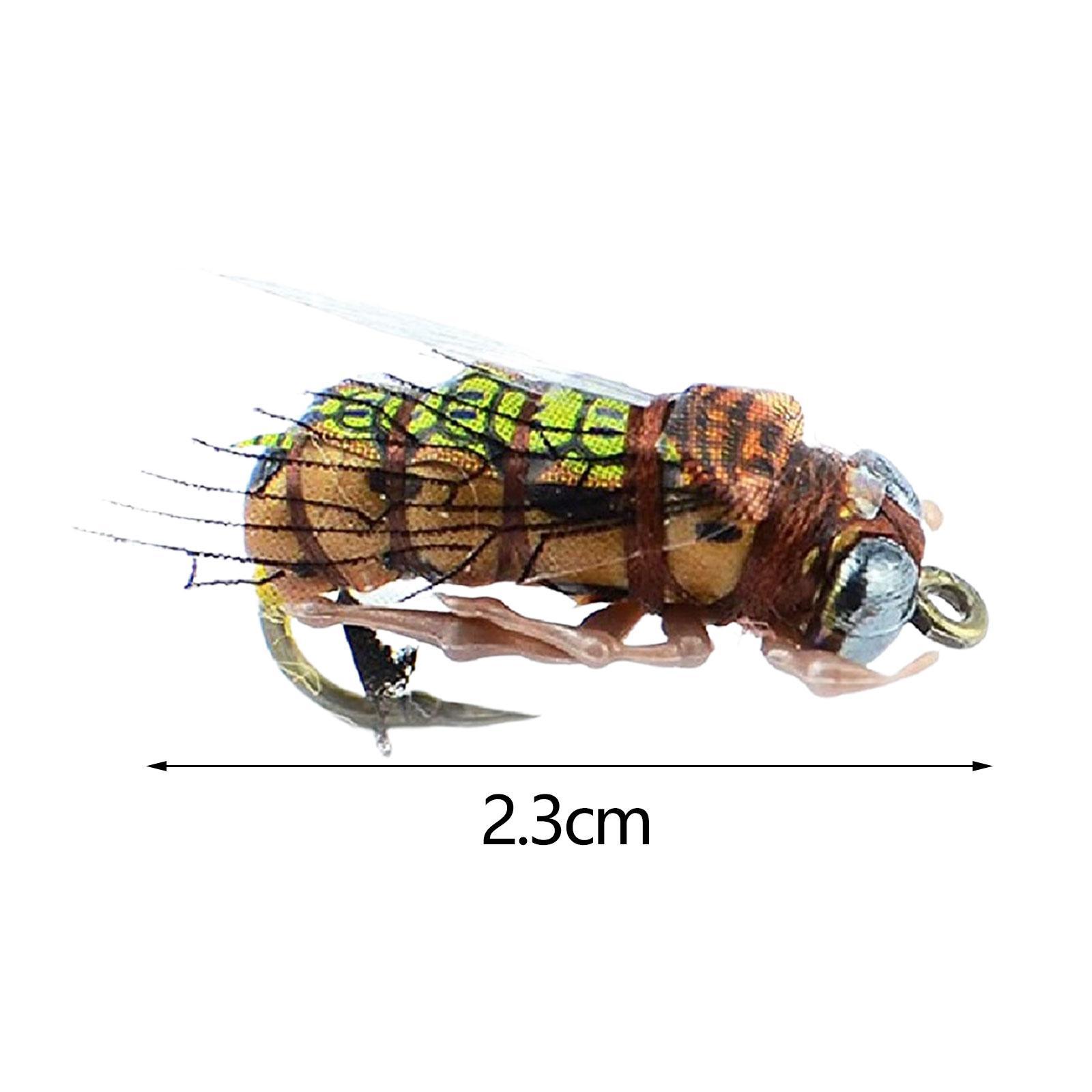 Fly Fishing Flies with Hooks Artificial Baits High Simulation Fishing Baits Accessory Fly Fishing Lures for Sunfish Bass Perch Fishing Gear