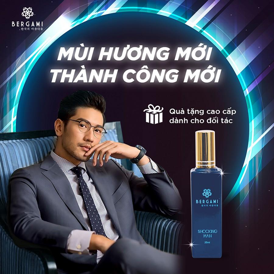 Nước hoa nam Bergami Shocking Man 35ml - Lưu hương cực lâu - Mùi hương lôi cuốn