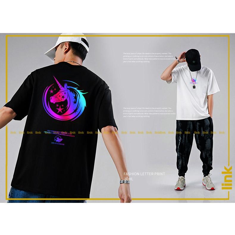 Áo thun UNICORN phản quang 7 màu phong cách mới UNISEX