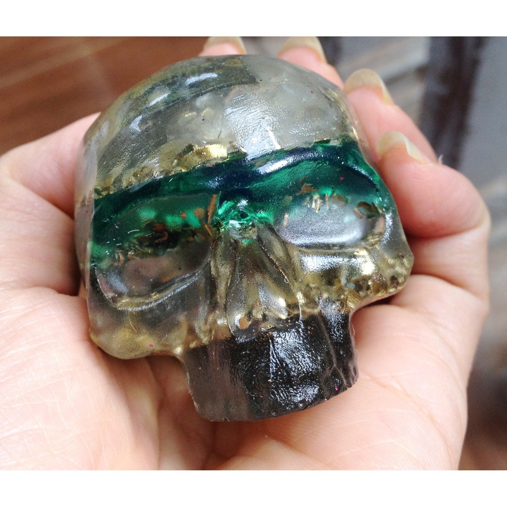 Hộp sọ orgonite (Crystal Skull) Mystery v.3 (Thiền kết nối)