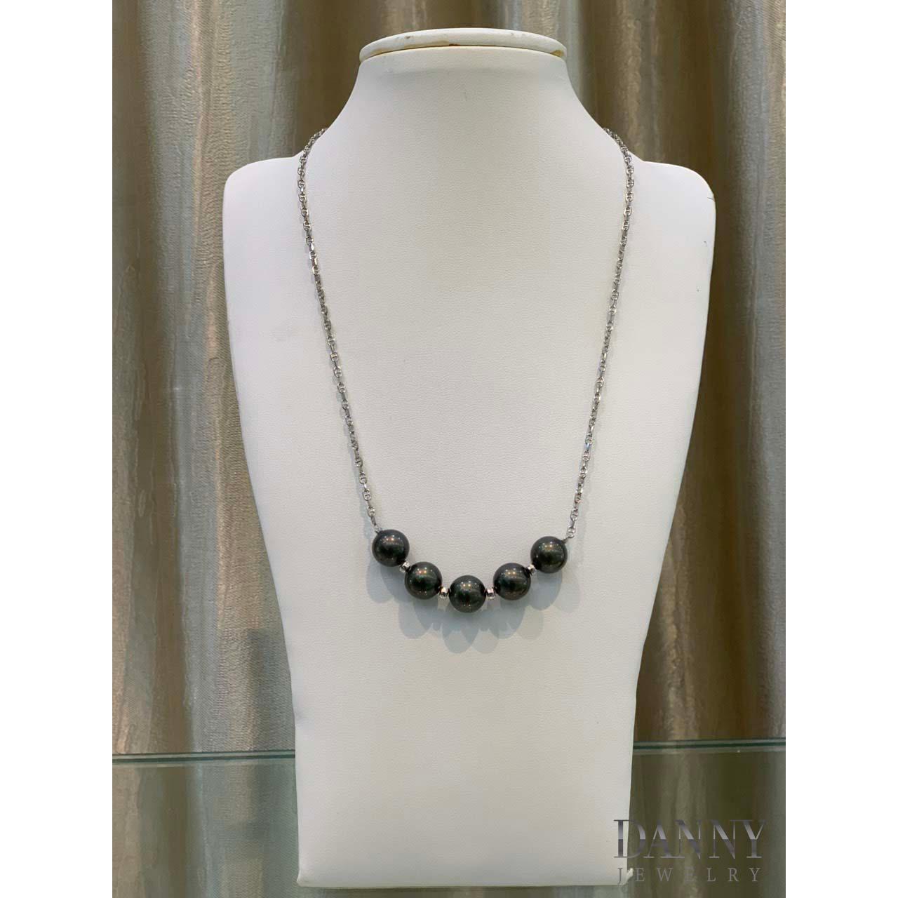 Dây Chuyền Danny Jewelry Bạc 925 Xi Rhodium Đính Mặt Ngọc Ốc D6235100005