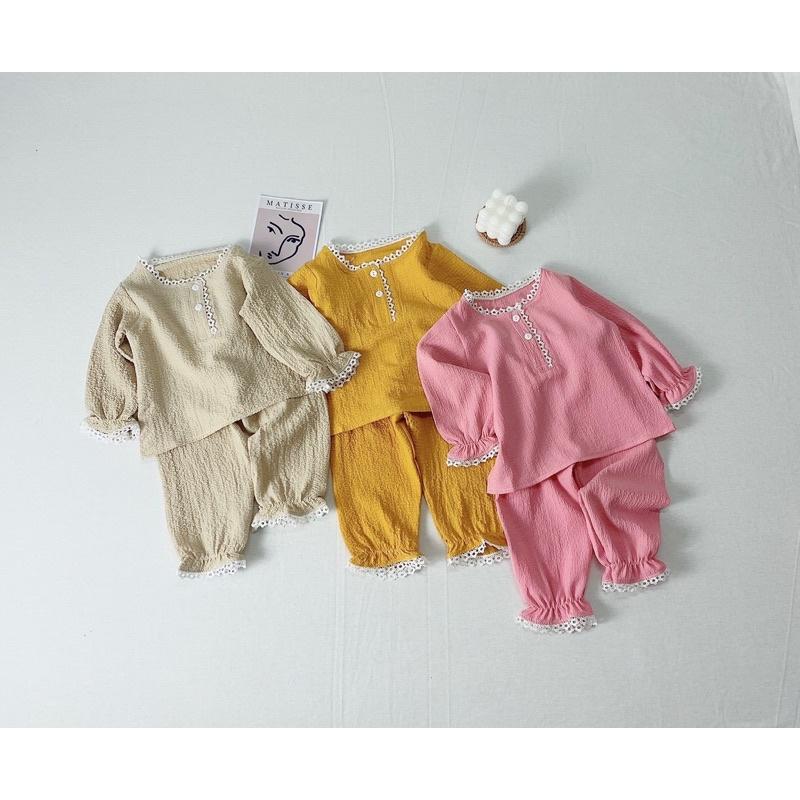 Bộ dài tay mặc nhà cho bé gái 8-23kg