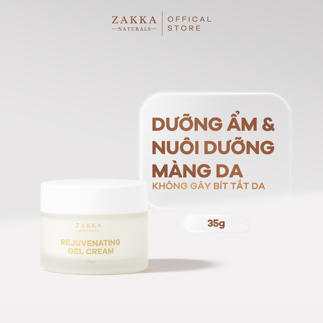 Gel Kem Dưỡng B5 Zakka Naturals Phục Hồi, Tái Tạo Da Lành Tính Rejuvenating Herbal Oil Free Gel Cream 35g