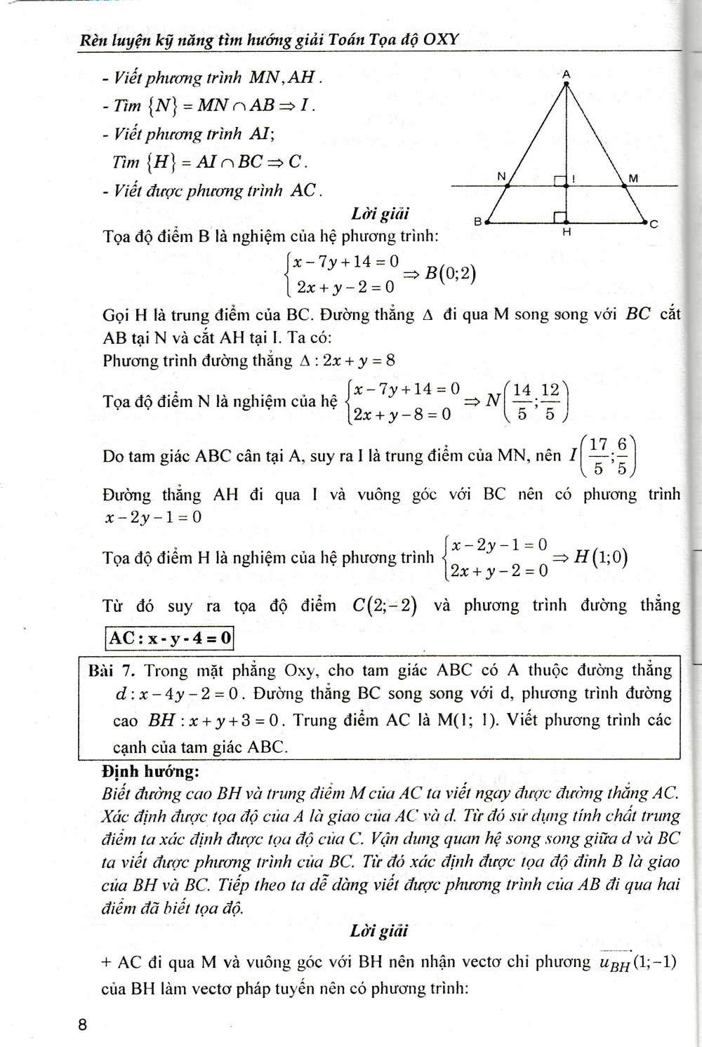 Rèn Luyện Kỹ Năng Tìm Hướng Giải Toán Tọa Độ OXY - Sách Toán Tự Luận - KV