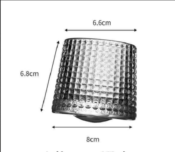 Bộ 6 cốc thuỷ tinh kim cương đế xoay cao cấp