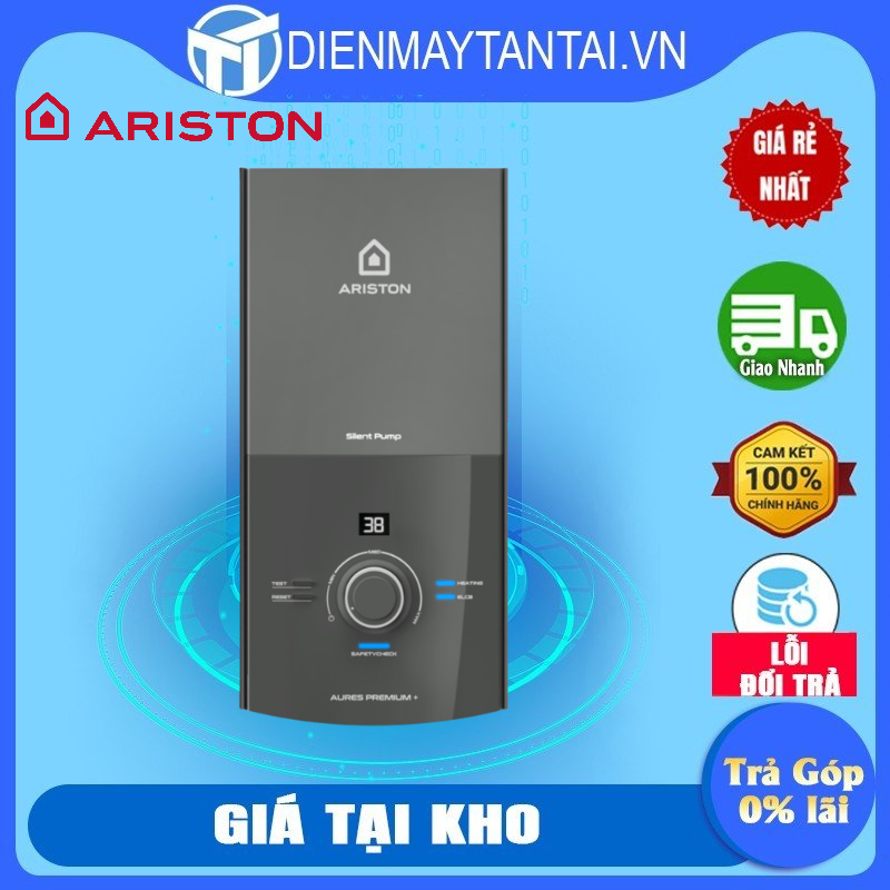 Bình nóng lạnh trực tiếp Ariston 4500W AURES PREMIUM+ 4.5 - Hàng chính hãng