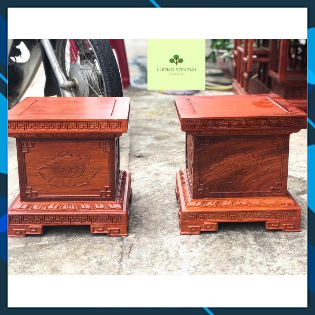 Đôn kê tượng,đôn chân loa hoa sen gỗ hương