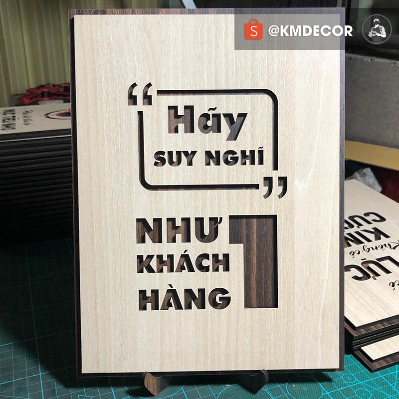 Mẫu tranh - Mã 015 "Hãy suy nghĩ như một khách hàng"