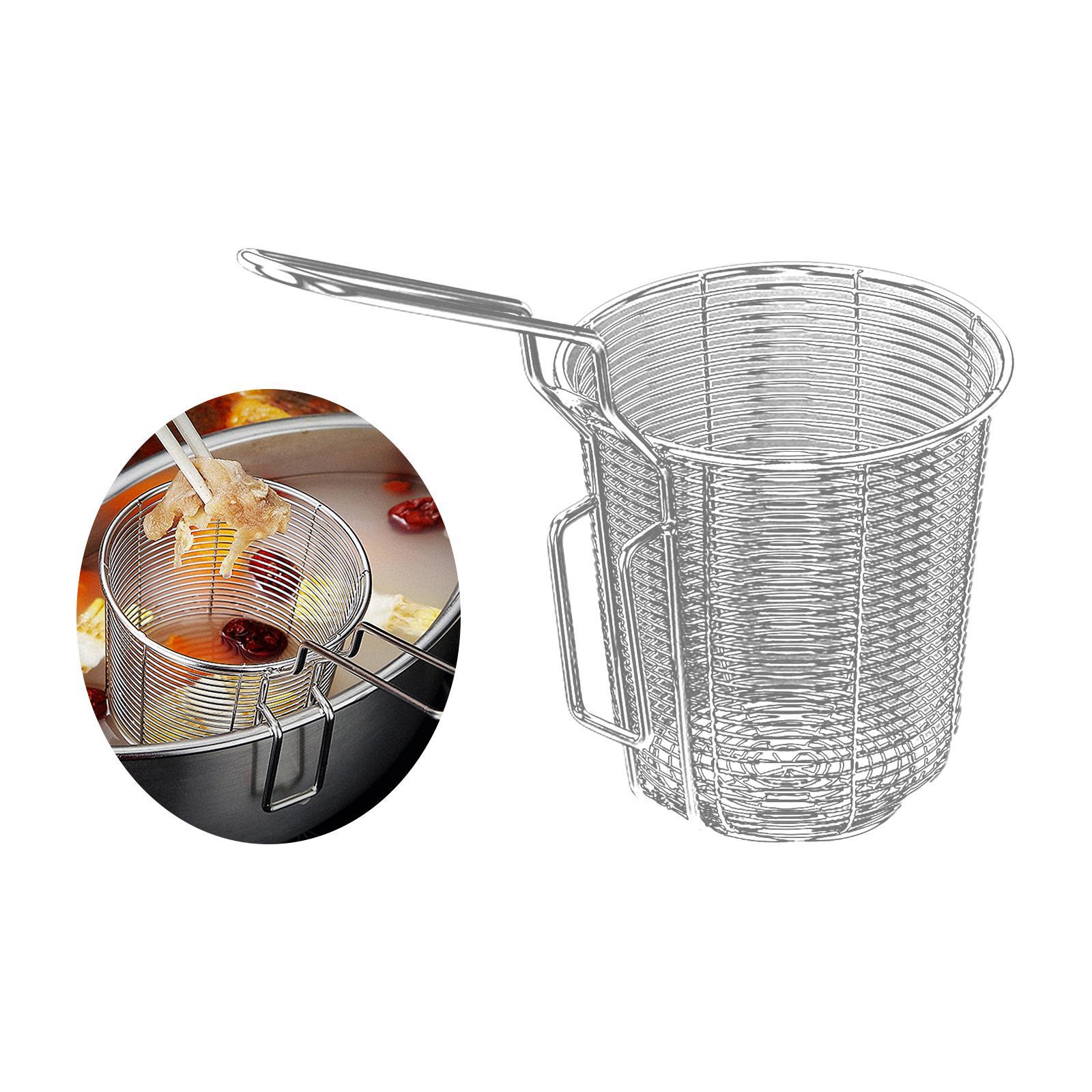 Stainless Steel Food Colander Sifter Hot Pot Colander for Pasta Frying 10cm