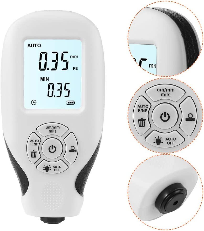 Máy đo độ dày lớp phủ, máy đo độ sâu sơn xe với màn hình LCD, hiệu chuẩn tự động, máy đo độ dày lớp phủ di động cho người mua xe