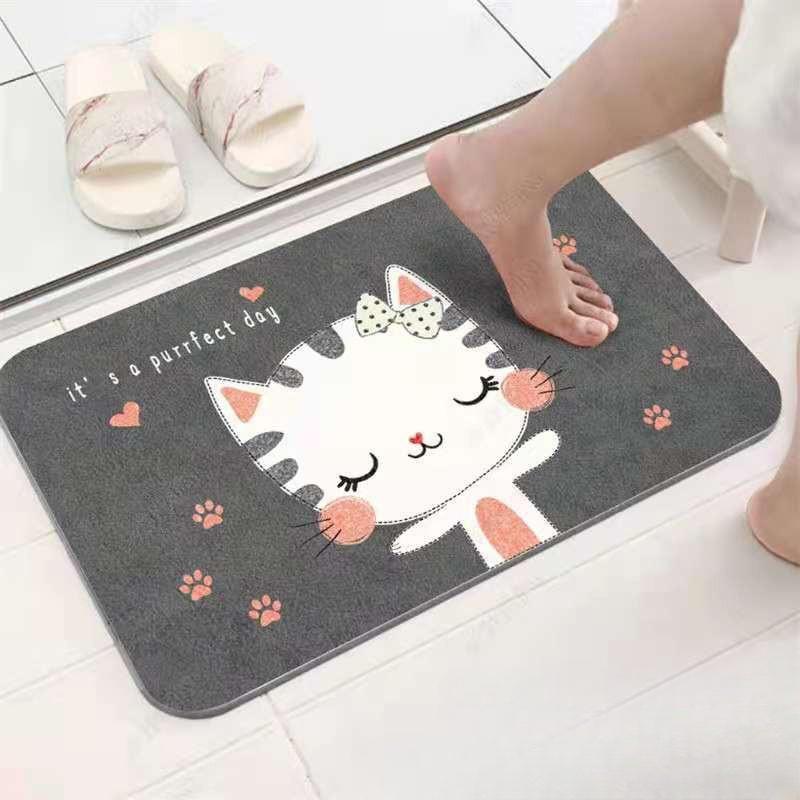 Thảm Dậm Chân, Lau Chân Hình Thú Chống Trợt Kháng Khuẩn Size 40*60cm, Mới 2022