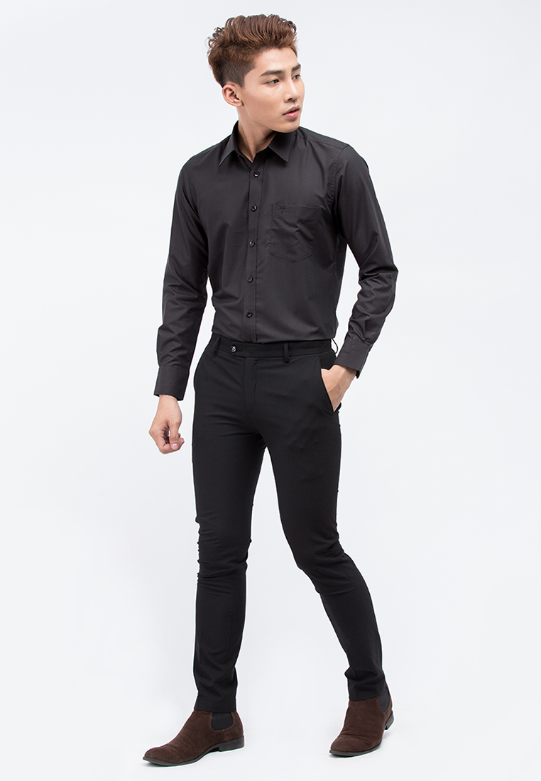 Áo Sơ Mi Dài Tay Màu Tencel-Spun Regular Fit 325 Vĩnh Tiến - VM5-G503