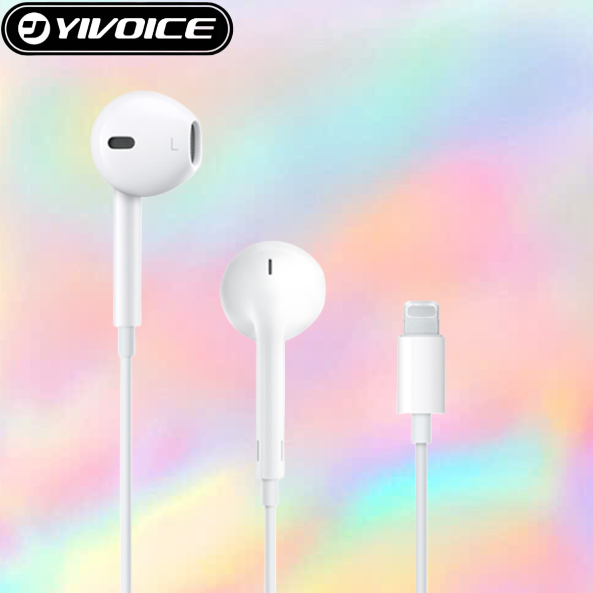 Tai nghe dây Yivoice P20 Mix chân cắm Light-ning dùng nghe nhạc và đàm thoại cho các dòng điện thoại i-phone- Hàng chính hãng