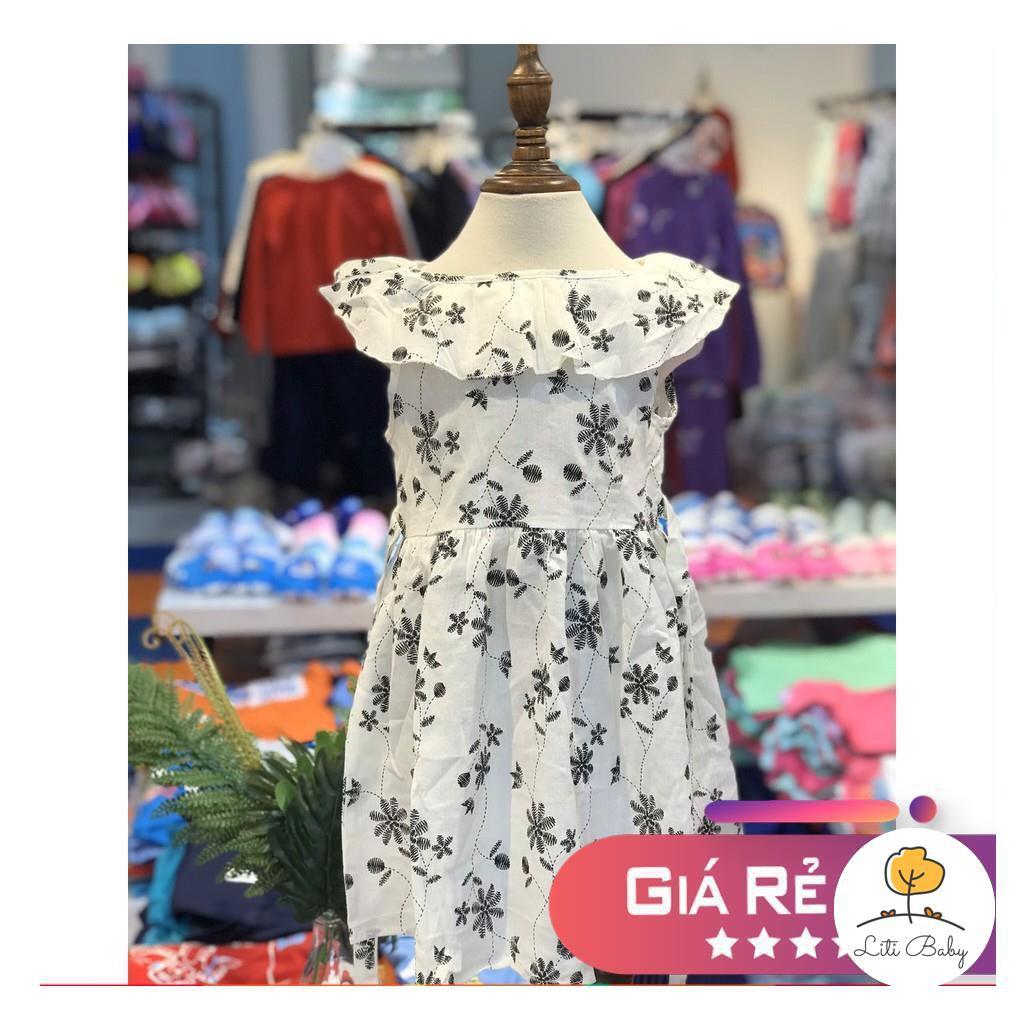 Váy thô F21 SIZE 2-8T, trắng họa tiết cây lá