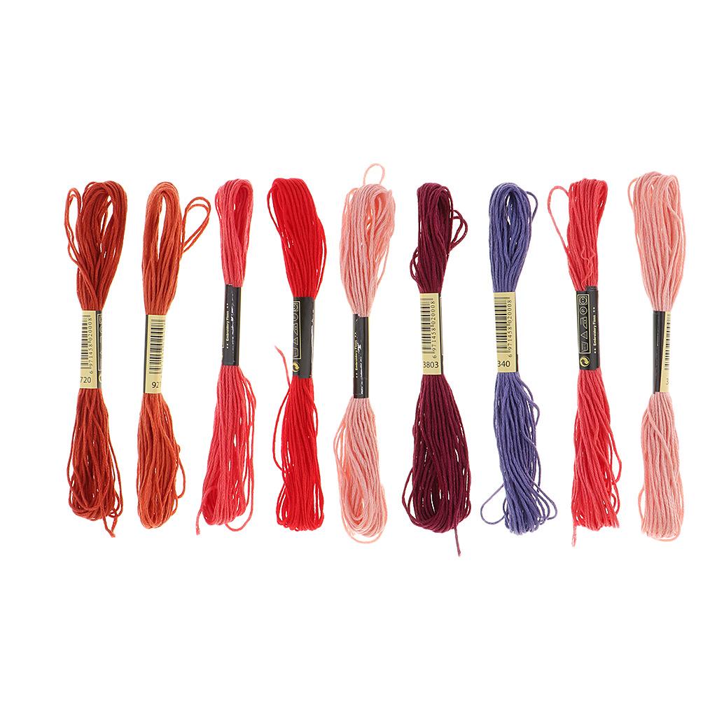 Embroidery Starter Kit Cross Stitch Tool Kit with Colours Embroidery Thread,