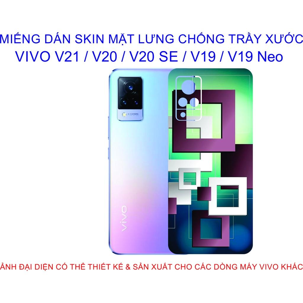 Miếng Dán Skin mặt lưng dành cho VIVO V21 / V20 / V20 SE / V19 / V19 Neo chống trầy xước