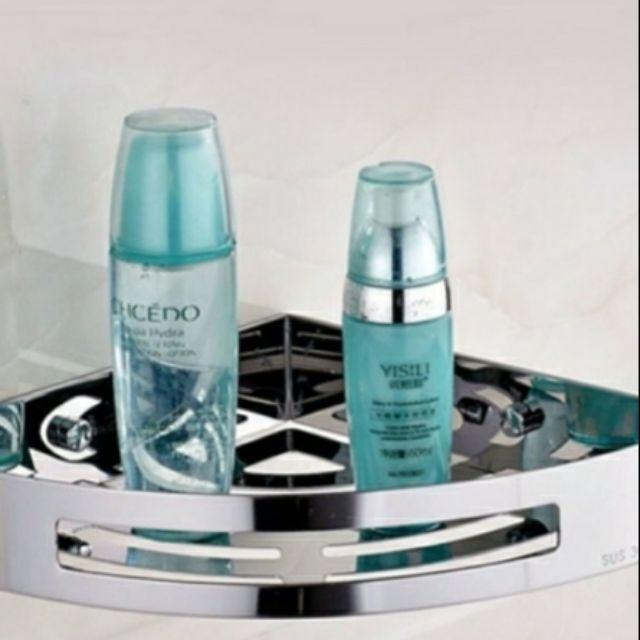 Kệ góc nhà tắm 1 tầng - inox 304
