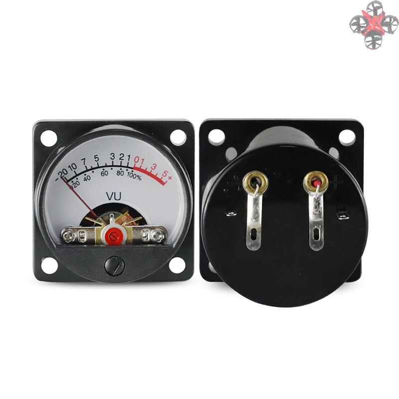 2*500μA Panel VU Meters Double Volume Unit Level Meter Indicator with Back Light Plastic Shell 650Ohm Internal DC Resistance