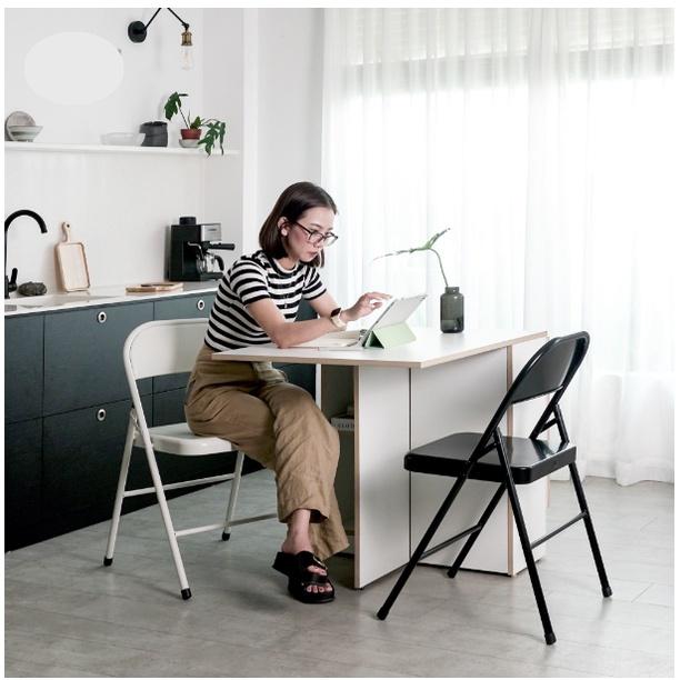 Ghế phong cách vintage mẫu mới, ghế cherry, ghế xếp sơn tĩnh điện gấp gọn, ngồi làm việc phong cách Bắc Âu