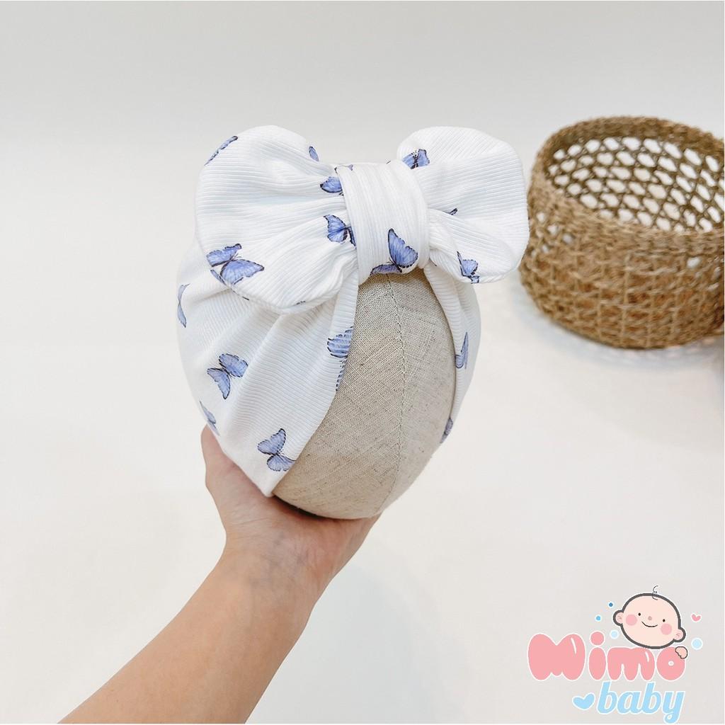 Mũ nón turban bé gái (5-10kg) - bộ sưu tập mùa hè vải thoáng khí Mimo Baby MTB15