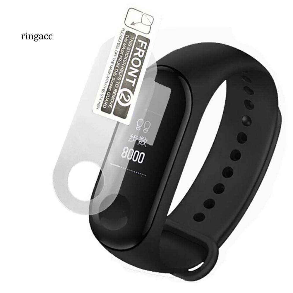 Set 3 Miếng Dán Màn Hình Trong Suốt Chống Trầy Cho Đồng Hồ Thông Minh Xiaomi Miband 3