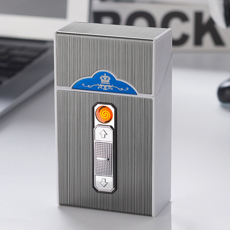 Bật Lửa Điện Kiêm Hộp Đựng Thuốc 20Đ Lớn Ngắn A16