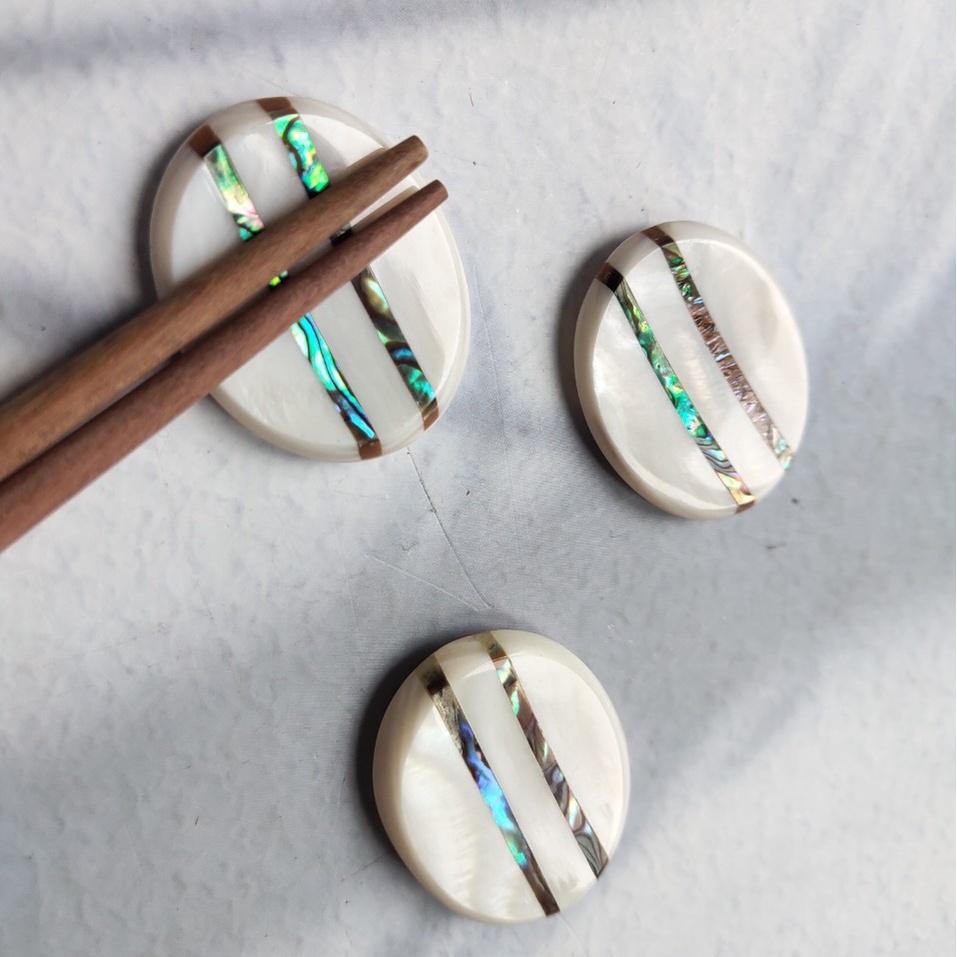 Gác Trai Trắng Oval Khảm Trai, Dùng Trong Phòng Ăn, Phụ Kiện Nhà Bếp Của Craft Closet