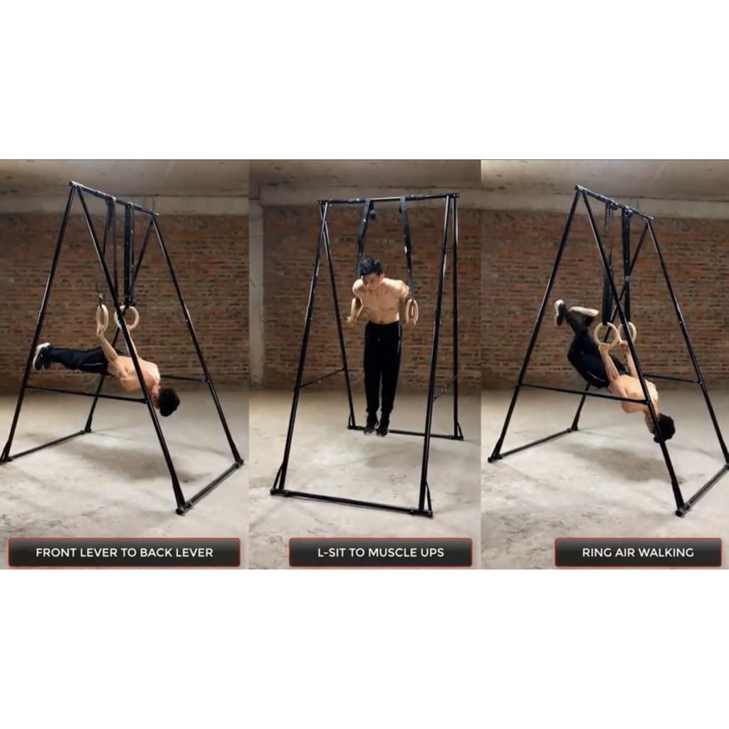 Mã hàng KT2.RING – Vòng treo xà Fitness Gymnastics Rings chất lượng cao-Dụng cụ tập street workout