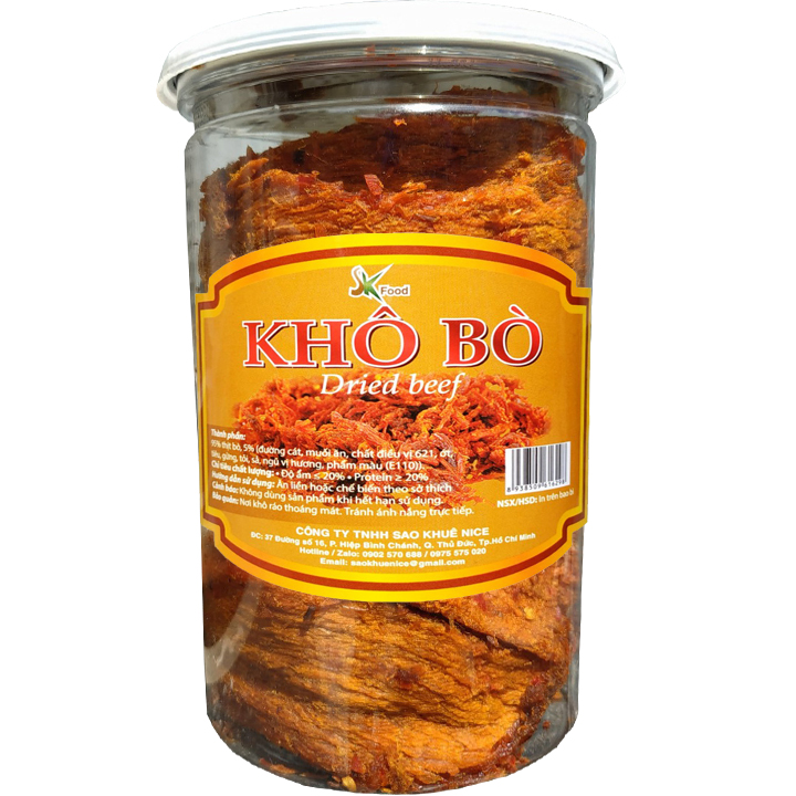 Khô Bò Miếng Mềm Cay Thương Hiệu SK FOOD - Hũ  150G