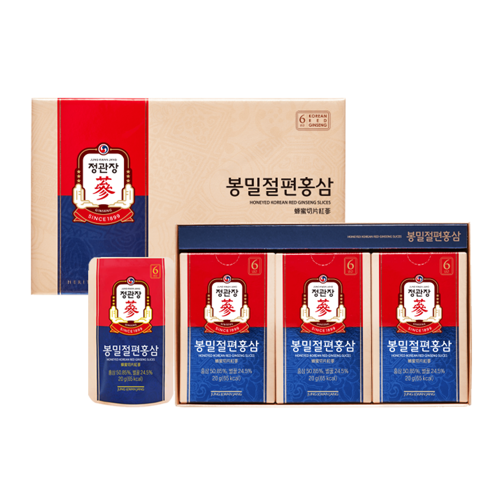 Hồng Sâm Cắt Lát Tẩm Mật Ong KGC 120g (6 gói x 20g)
