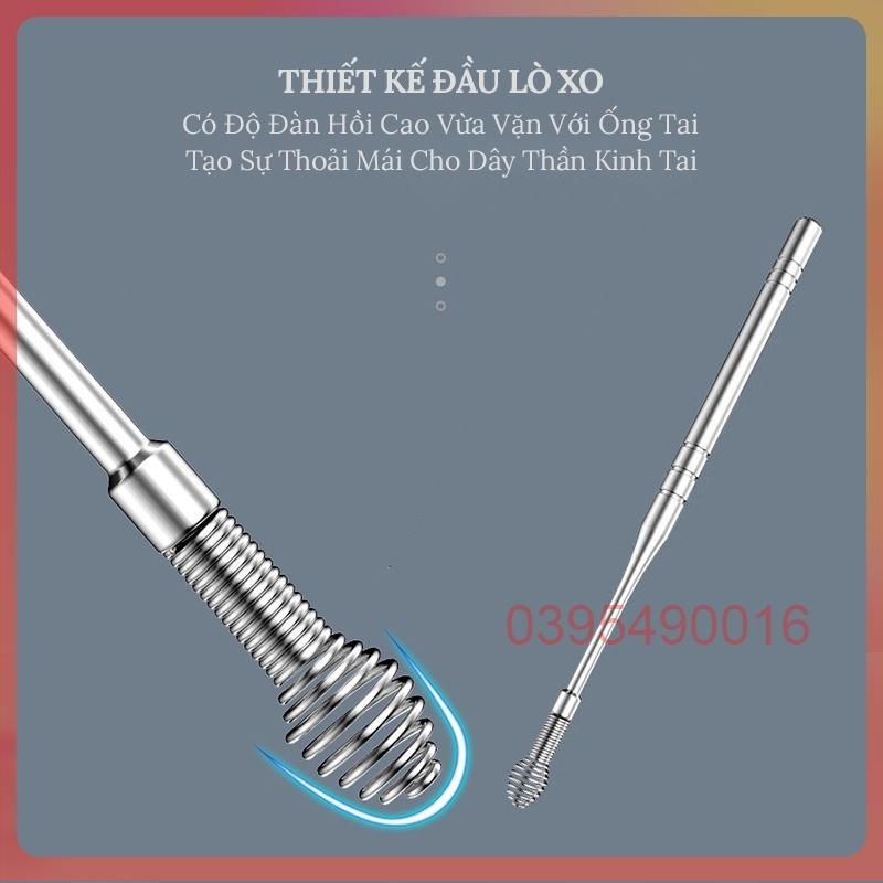 Bộ Lấy Ráy Tai, Bộ Ngoáy Tai 6 Món Thép Không Gỉ Không Gây Tổn Thương An Toàn Cho Cả Gia Đình Kiêm Móc Gắn Chìa Khóa