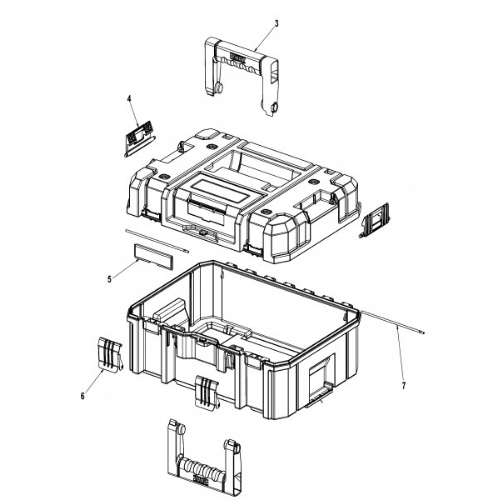 Hộp dụng cụ (nhựa) có tay kéo 526x515x770mm Dewalt DWST83347-1| Chính hãng