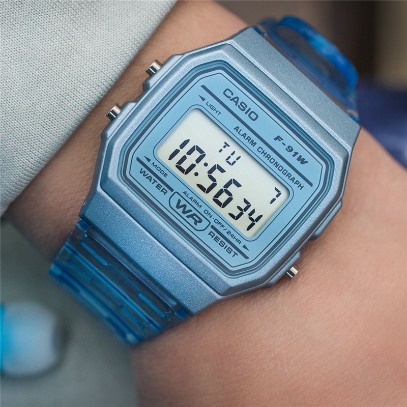 Đồng hồ unisex dây nhựa Casio F-91