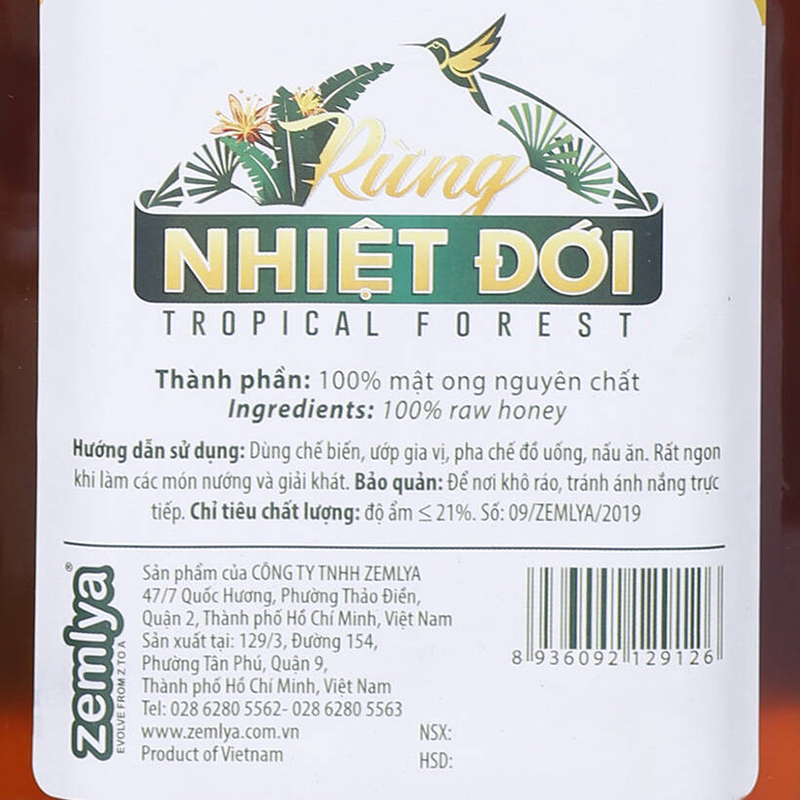 Mật Ong Rừng Nhiệt Đới Honimore (1350g)