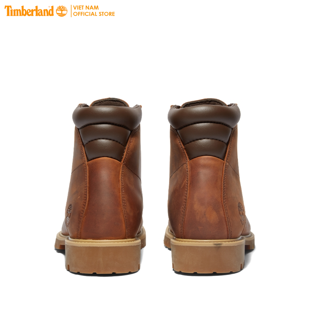 [Original] Timberland Giày Boot Nam Cổ Cao 6 inch Basic Alburn Boot WP Md Brown Full Grain TB0A1H8QHE