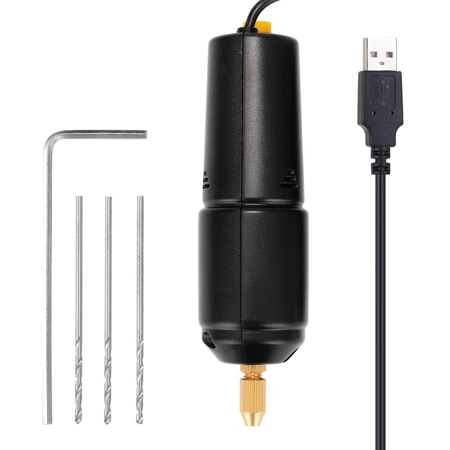 Z-U36 Mini Handheld Electric Drill USB Puncher 5V Power Small Grinding Tool for Jewelry Pearl Resin DIY
