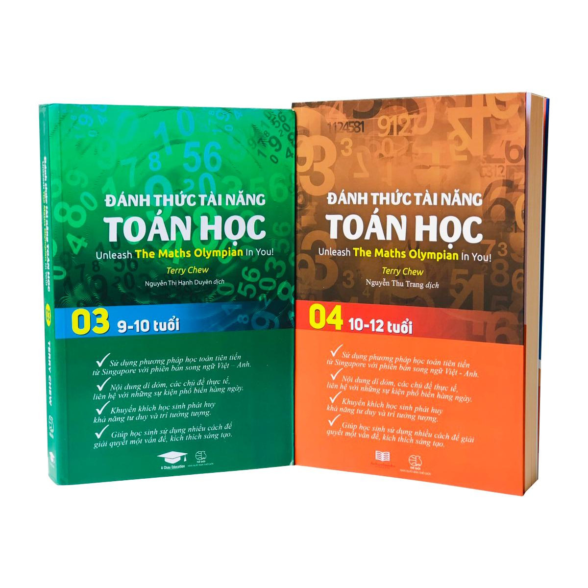 Combo 2 cuốn sách Đánh thức tài năng toán học tập 3 và tập 4 - dành cho trẻ  lớp 3-4-5  (từ 9 đến 12 tuổi)