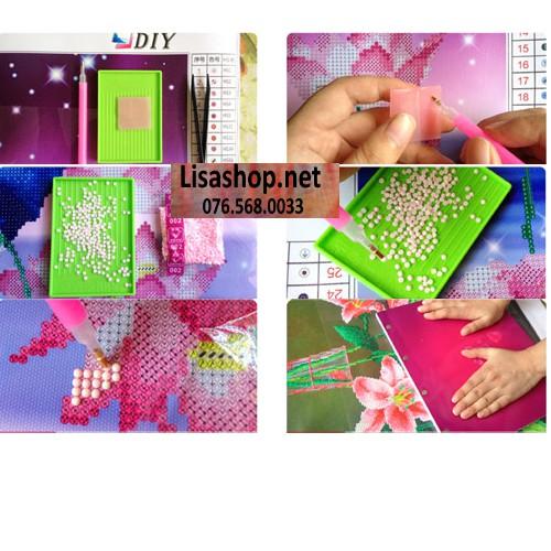 Tranh đính đá PHẬT QUAN ÂM 35x50cm chưa đính lg1234