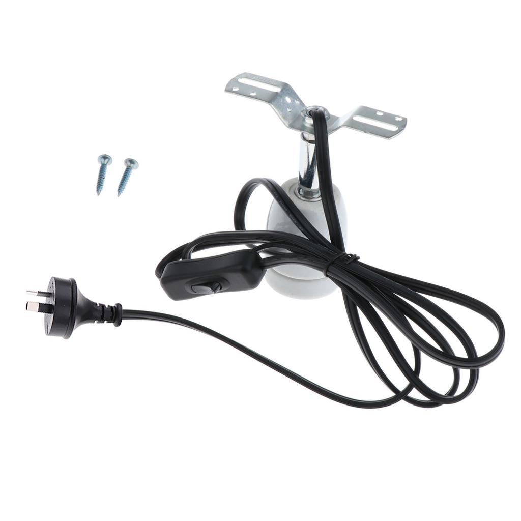 1pcs Reptile Ceramic Heat Lamp Heating Bulb Holder Stand for Reptile Habitat