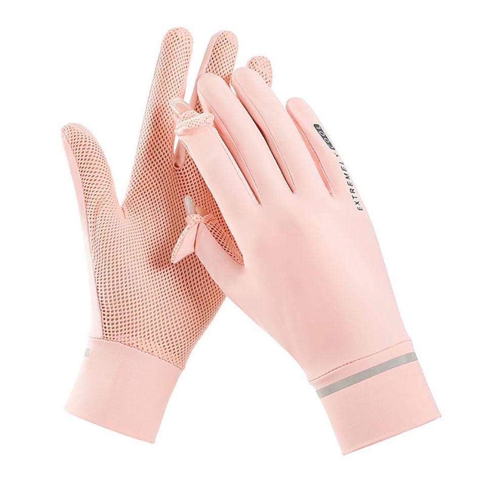 Găng Tay Silicone Chống Nắng/Tia UV Thoáng Khí Cho Nữ Khi Chạy Xe/Tập Thể Thao