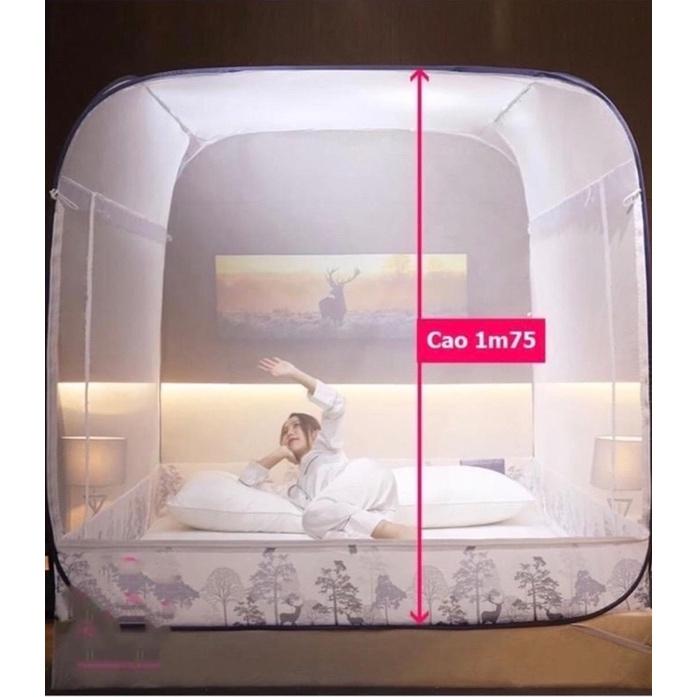 Màn chụp tự bung người lớn Hồng Phát - mùng tự bung đỉnh chóp cao cấp 1m2 1m4 1m6 1m8 2m2 gấp gọn thông minh
